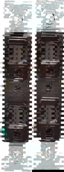 Straight Blade Duplex Receptacle: NEMA 5-20R, 20 Amps, Self-Grounding